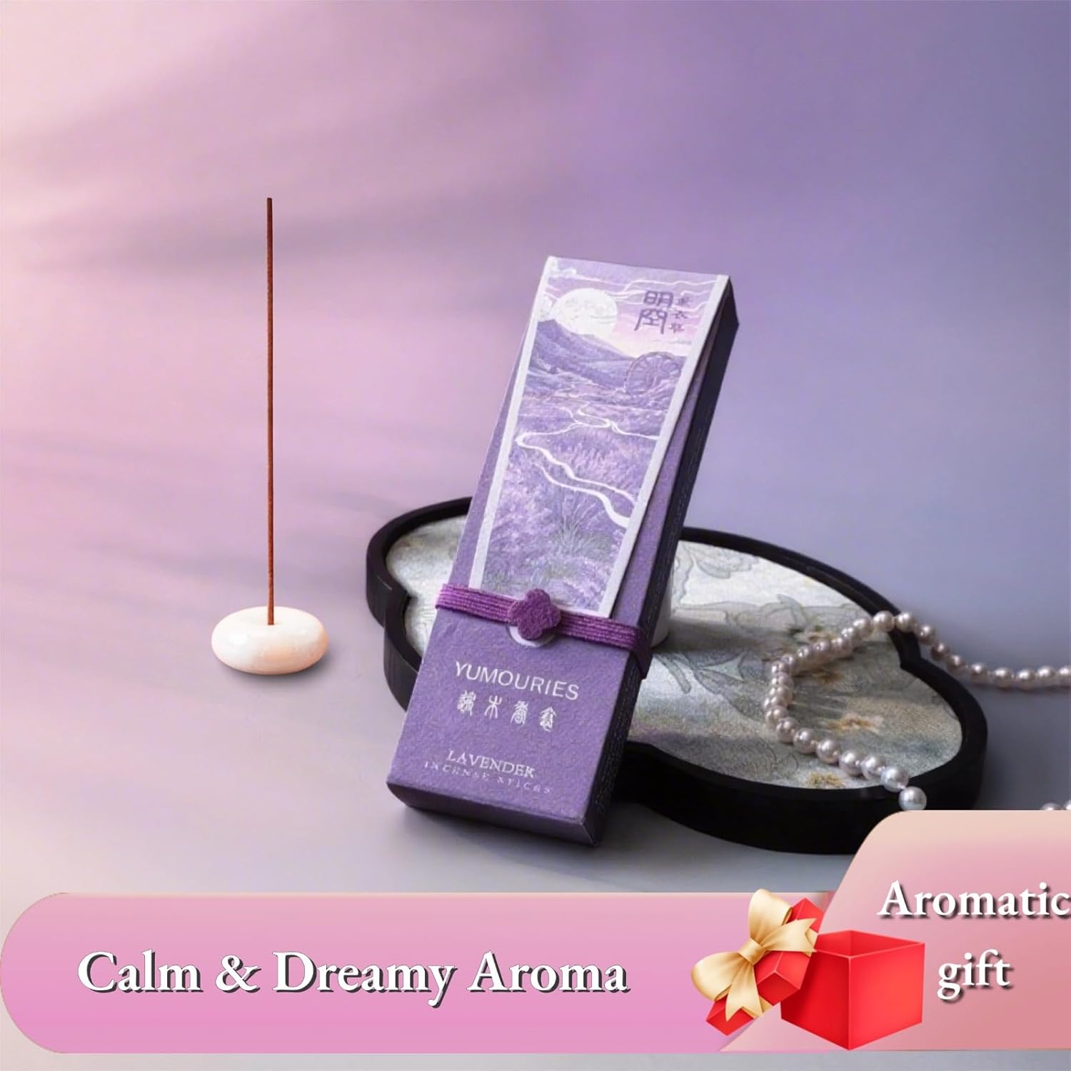 Lavender Incense Sticks 30g · Non-Toxic · Low Smoke for Sleep | Soothing sandalwood, agarwood with frankincense. No bamboo core. 20-min burn. Ideal for meditation & anxiety relief - Image 6