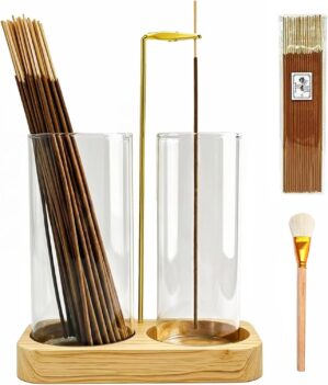 Incense Holder, 2 in 1 Wooden Incen...