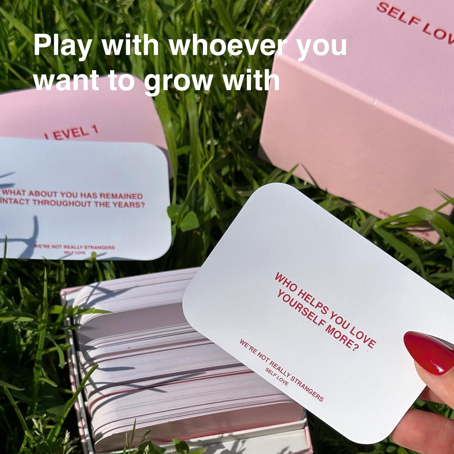 WE'RE NOT REALLY STRANGERS Self-Love Edition Card Game – A Journey to Self-Discovery and Empowerment for Singles, Couples, Adults, & Teens - for Memorable Game Nights, Ages 15+, 1-2 Players - Image 3