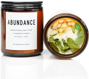 Natural Crystal Candle,Abundance, C...
