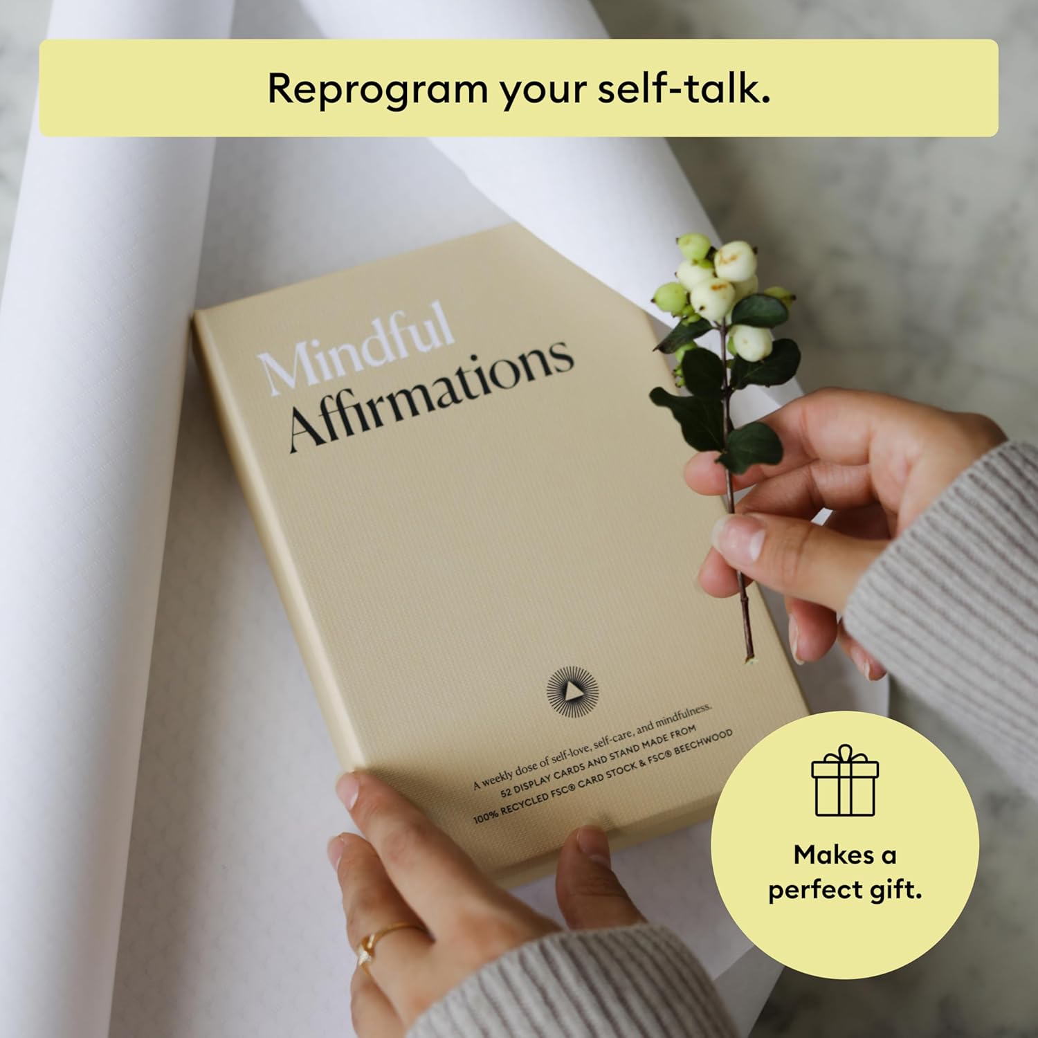 Intelligent Change Mindful Affirmations, 52 Positive Affirmation Cards for Women with Display Stand, Daily Affirmations for Inspiration, Mindfulness & Self Care, Unique Gifts for Women and Men - Image 9