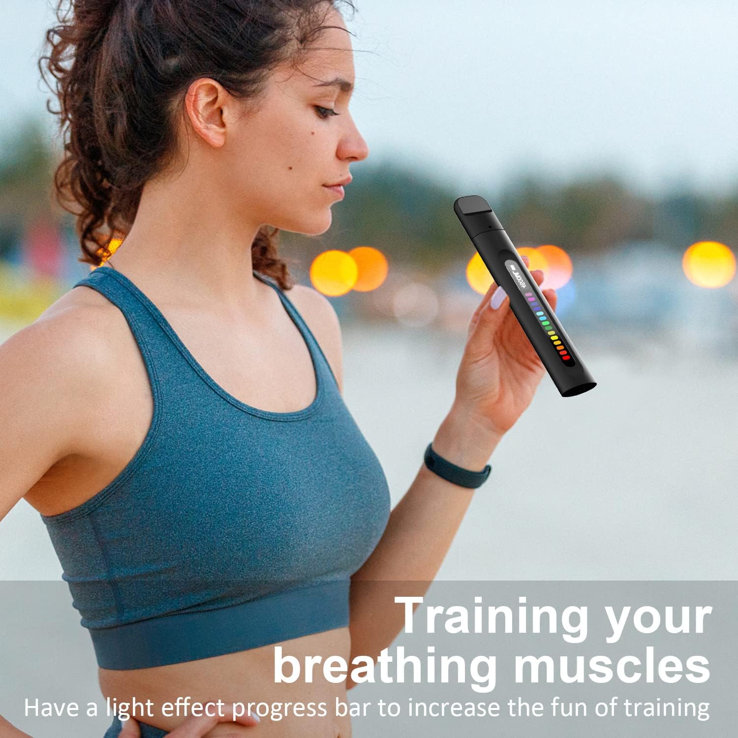Breathing Trainer with Display, Portable Breathing Exercise Device, Rechargeable Breath Training Tool with Detachable Mouthpieces, Compact Handheld Design for Fitness, Daily Routine and Travel - Image 6
