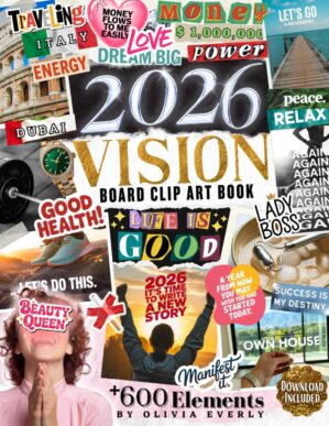 2026 Vision Board Clip Art Book: 60...