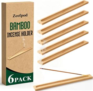 6 Pack Bamboo Incense Holders for S...