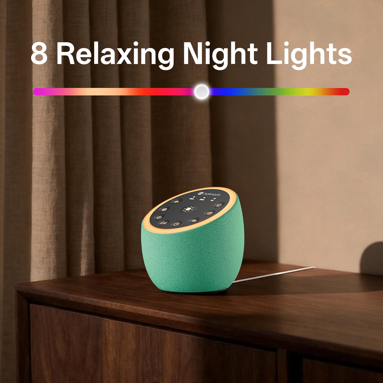 Hotmoon Sound Machine for Sleep, Cocoon 2 White Noise Sound Machine with 40 Relaxing Sounds, Dual-Speaker & Timer, 8 Night Light, Pink Brown Green Noise for Sleeping Adults, Office Privacy, Plug-in - Image 8