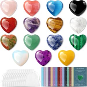 15Pcs Heart Crystals and Healing St...