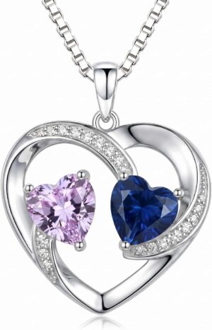 CRMAD Birthstone Necklace for Women...