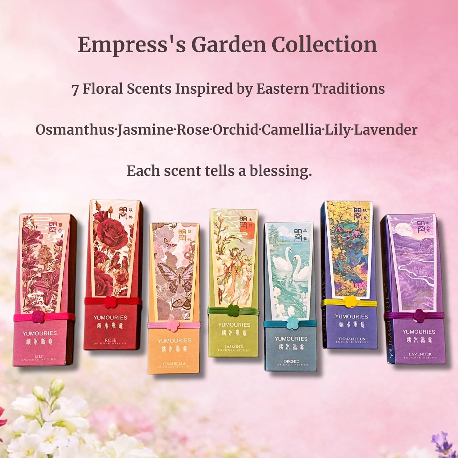 Lily Incense Sticks 30g · Non-Toxic · Low Smoke for Stress Relief & Prayer | Chinese woody-floral incense, Sandalwood & Agarwood base, 20-min burn, home fragrance, meditation, with pebble holder - Image 9