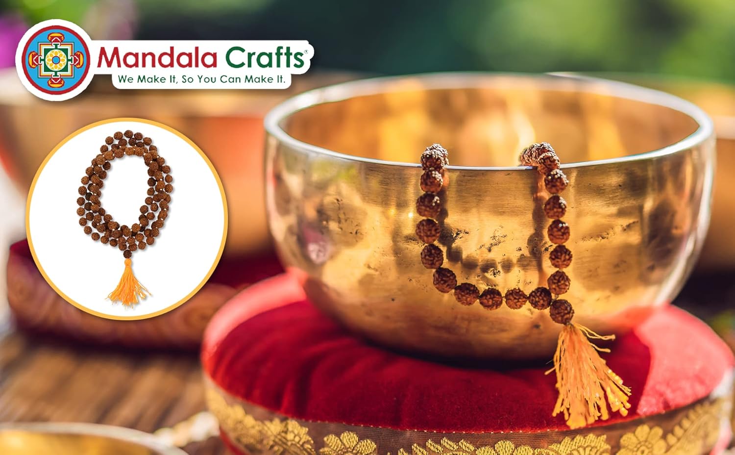 Mandala Crafts Rudraksha Mala 108 Beads - Rudraksha Beads - Nepal Rudraksha Seed Japa Mala Tibetan Prayer Beads for Rudraksha Necklace Men Women Meditation Yoga - Image 5