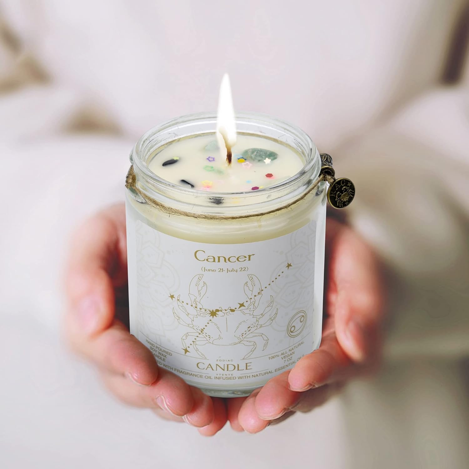 Cancer Candles - Zodiac Sign June-July Birthday Gifts - Scented Crystal Candles - Image 5