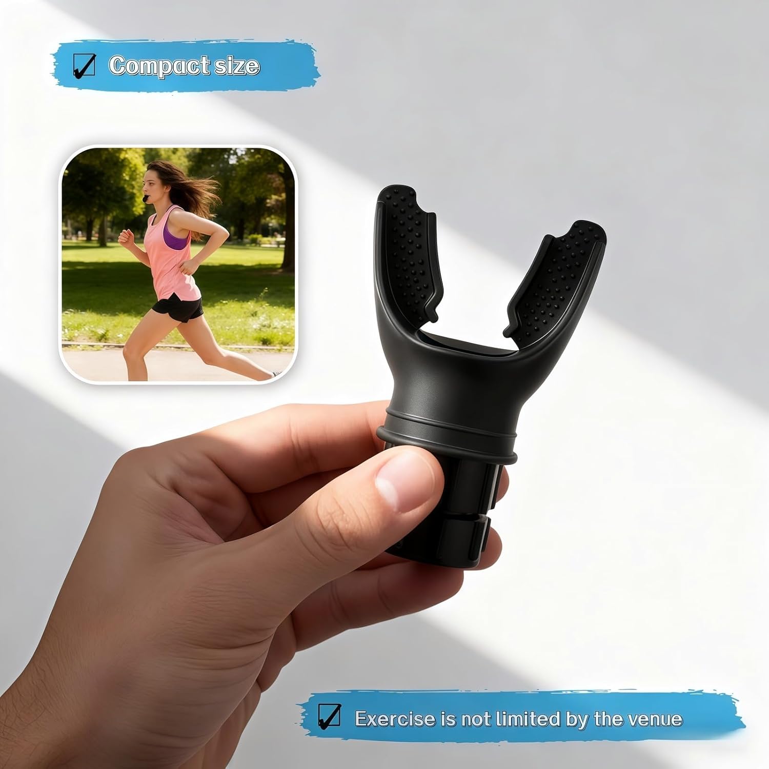 Adjustable Resistance Portable Lung Breathing Trainer | Premium Food-Grade Silicone Breath Exercise Device for Athletes, Runners & Home Fitness | Improve Respiratory Endurance & Core Strength - Image 9
