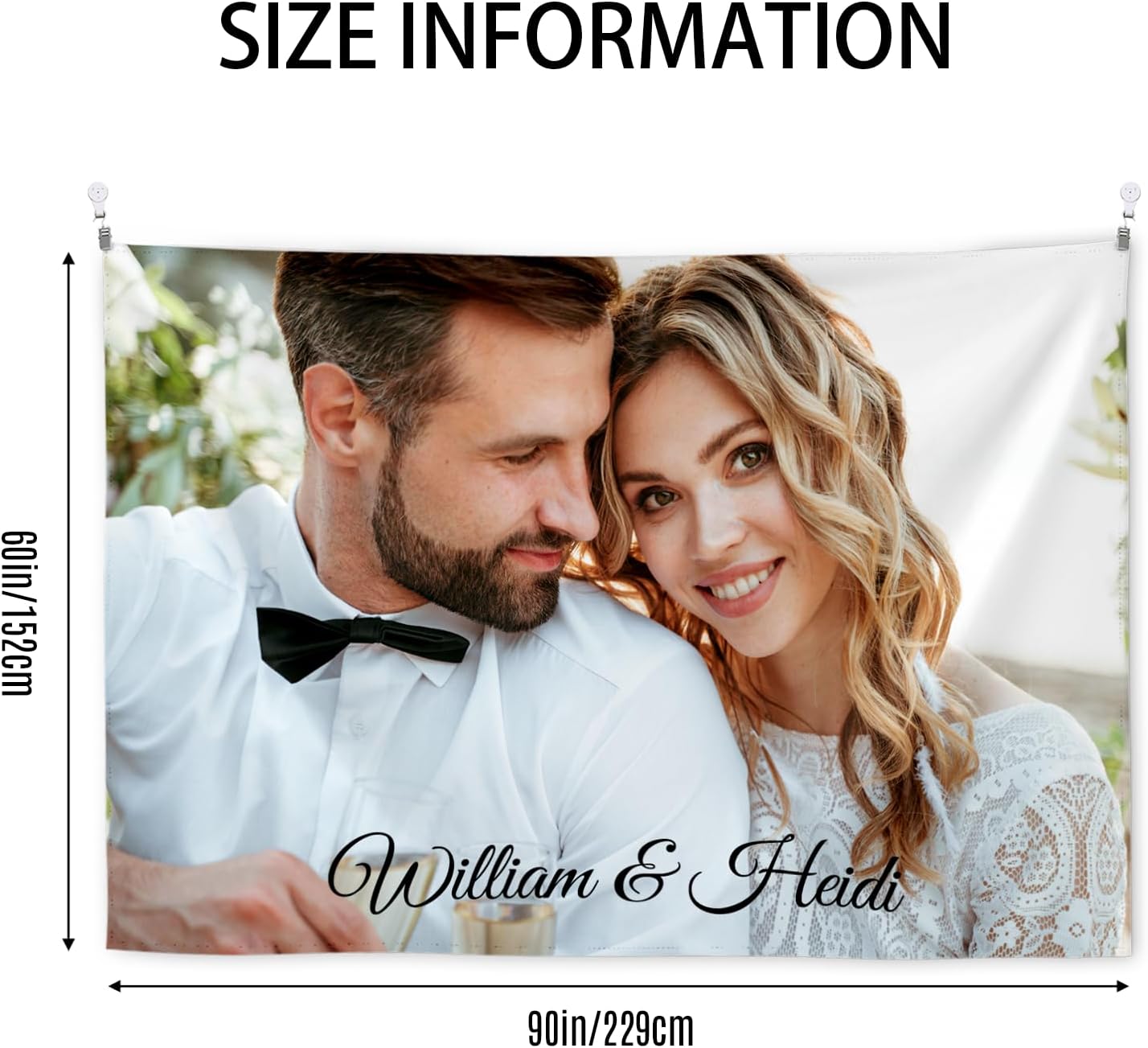 XIAYUEHUA Custom Tapestry Upload Image Customized Backdrop Flag for Bedroom Personalized Banners and Signs Wall Hanging Room Decor (90'' x 60'' Horizontal) - Image 4