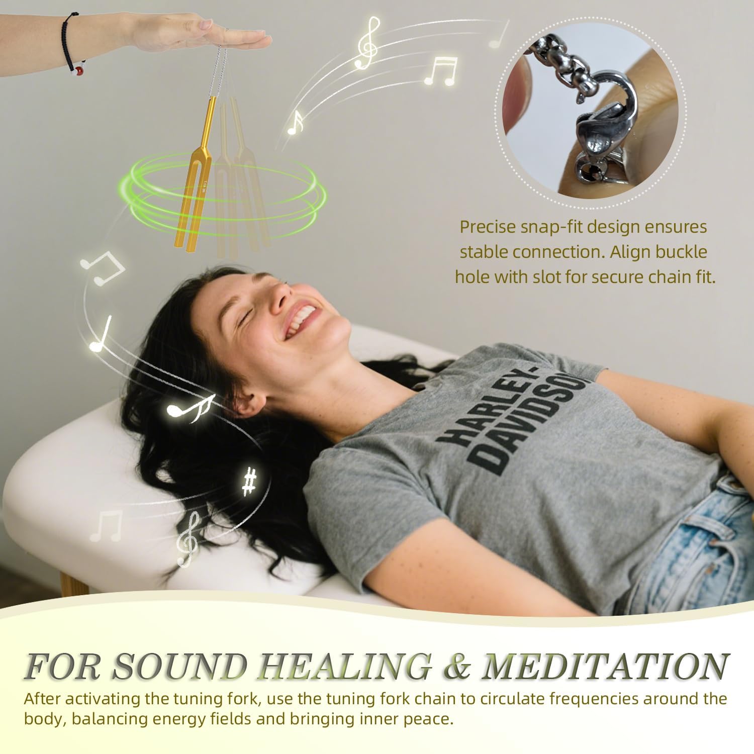 10 PCS Unweighted Tuning Fork for Healing Set, Multi-Color Chakra Tuning Forks, Aluminum Alloy Solfeggio Tuning Forks with Activator & feet (174-963Hz) for Sound Healing - Image 3