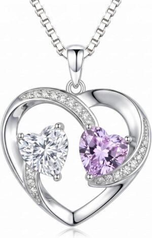 CRMAD Birthstone Necklace for Women...