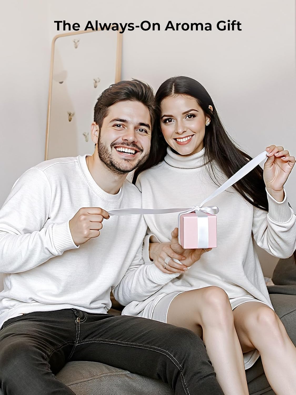 Waterless Essential Oil Diffuser: 𝟗 𝐂𝐨𝐥𝐨𝐫𝐬 𝐋𝐄𝐃 Scent Diffuser for Home&Car&Office - Portable Diffuser with 48H Battery, 4 Timers & 3 Mist Levels, Snow White - Image 9
