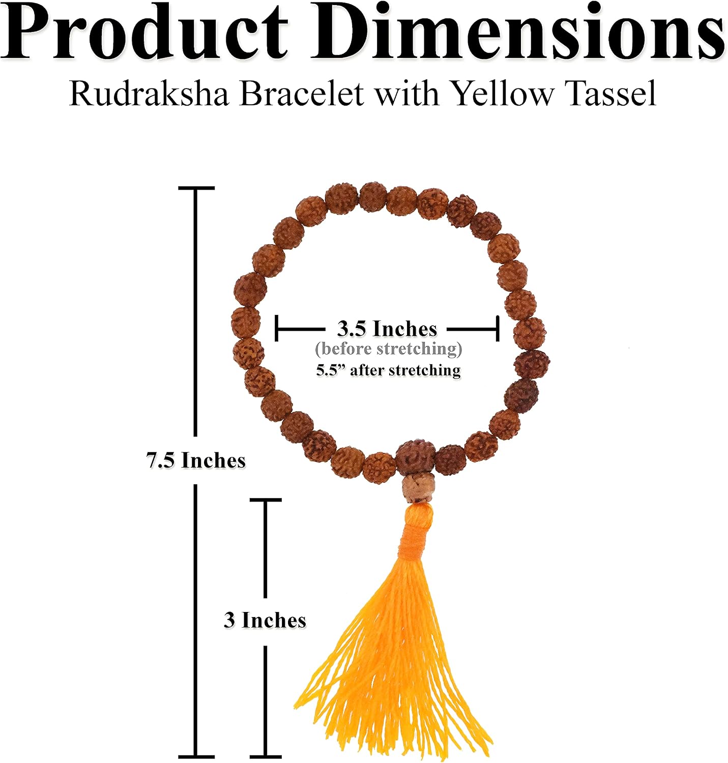 Mandala Crafts Rudraksha Bracelet for Women Men - Rudraksha Mala Bracelet - Rudraksha Beads Bracelet Tibet Beads Rudraksha Wrist Mala - Image 4