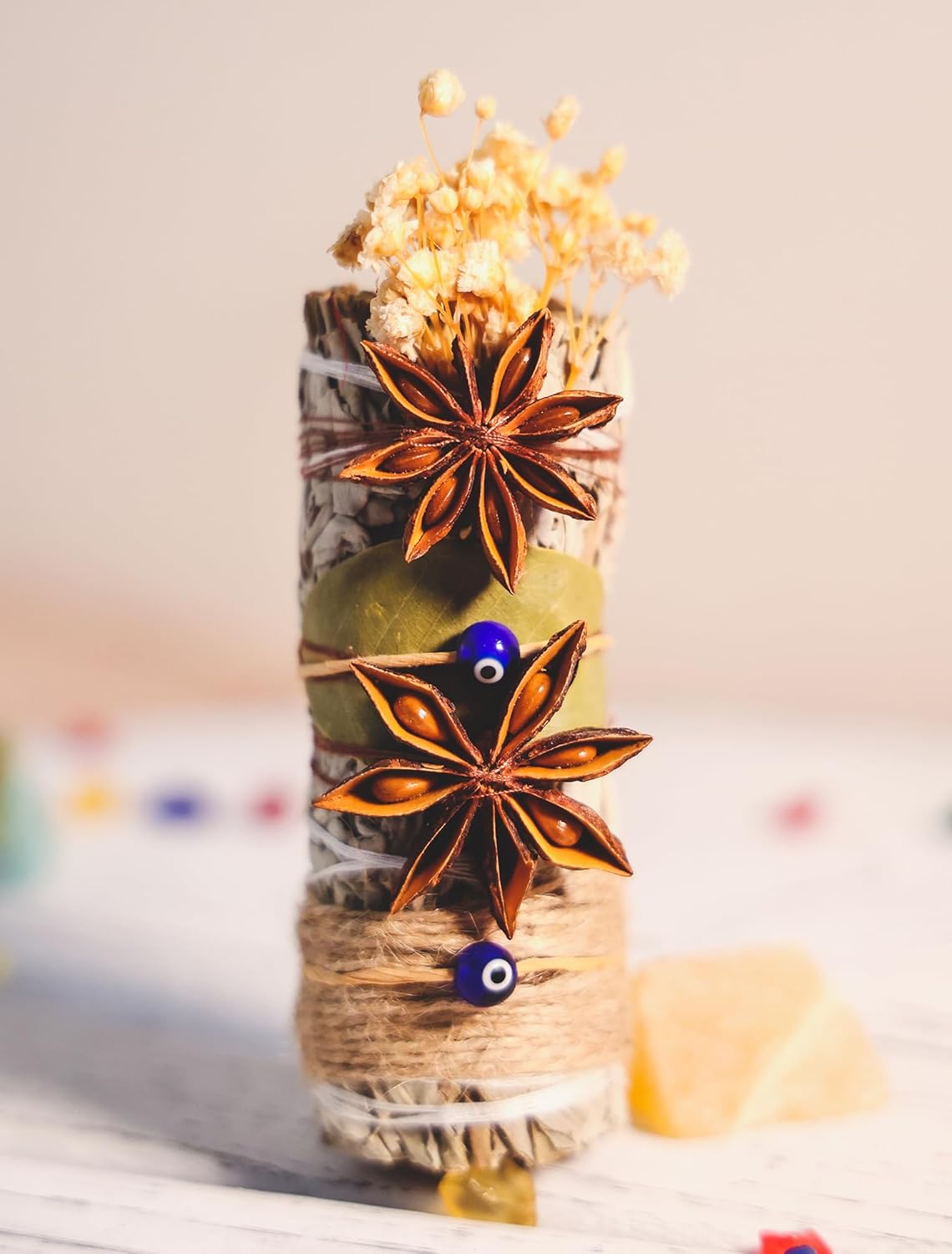 White Sage Smudge Sticks, Smudge Bundle Kit Alternative Spiritual Cleansing Sage Smudge Kit, Floral Sage Bundle Gift, Magical Smudge Stick, Herbal Cleanser, Home/Ritual Cleansing - Image 6