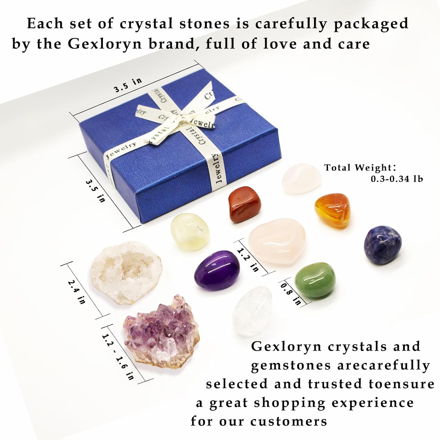 Crystals and Healing Stones, Healing Crystals, Chakra Stones,Crystals and Stones, Healing Crystals and Stones, Crystal Set, Crystal Gift Box - Image 2