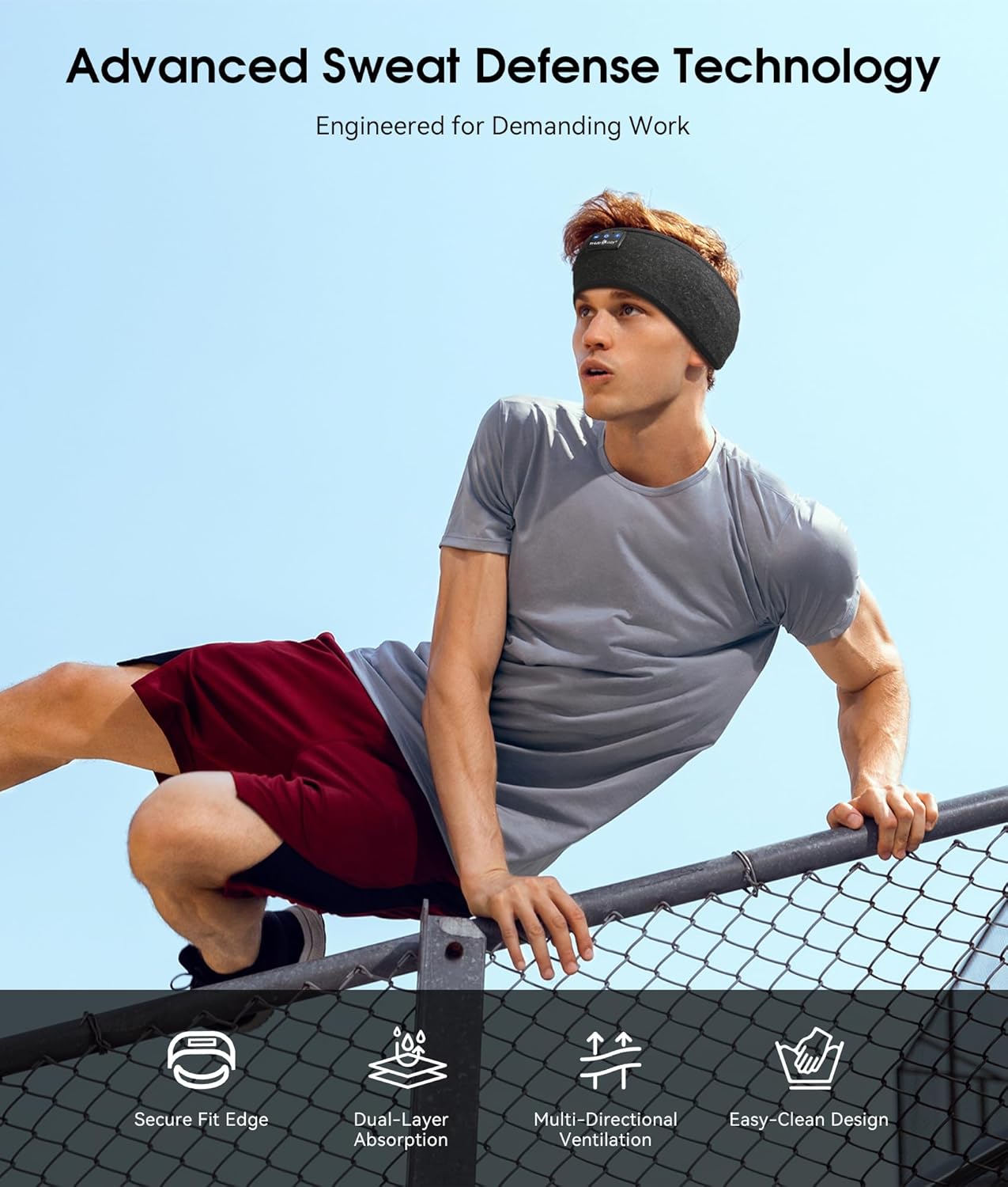MUSICOZY Sleep Headphones Bluetooth 5.4 Headband, Wireless Earphones Music Sleep Earbuds Sleeping Eye Mask with HD Stereo Speakers for Workout Running Travel Yoga, Ideal Gifts for Men Women Mom Dad - Image 3