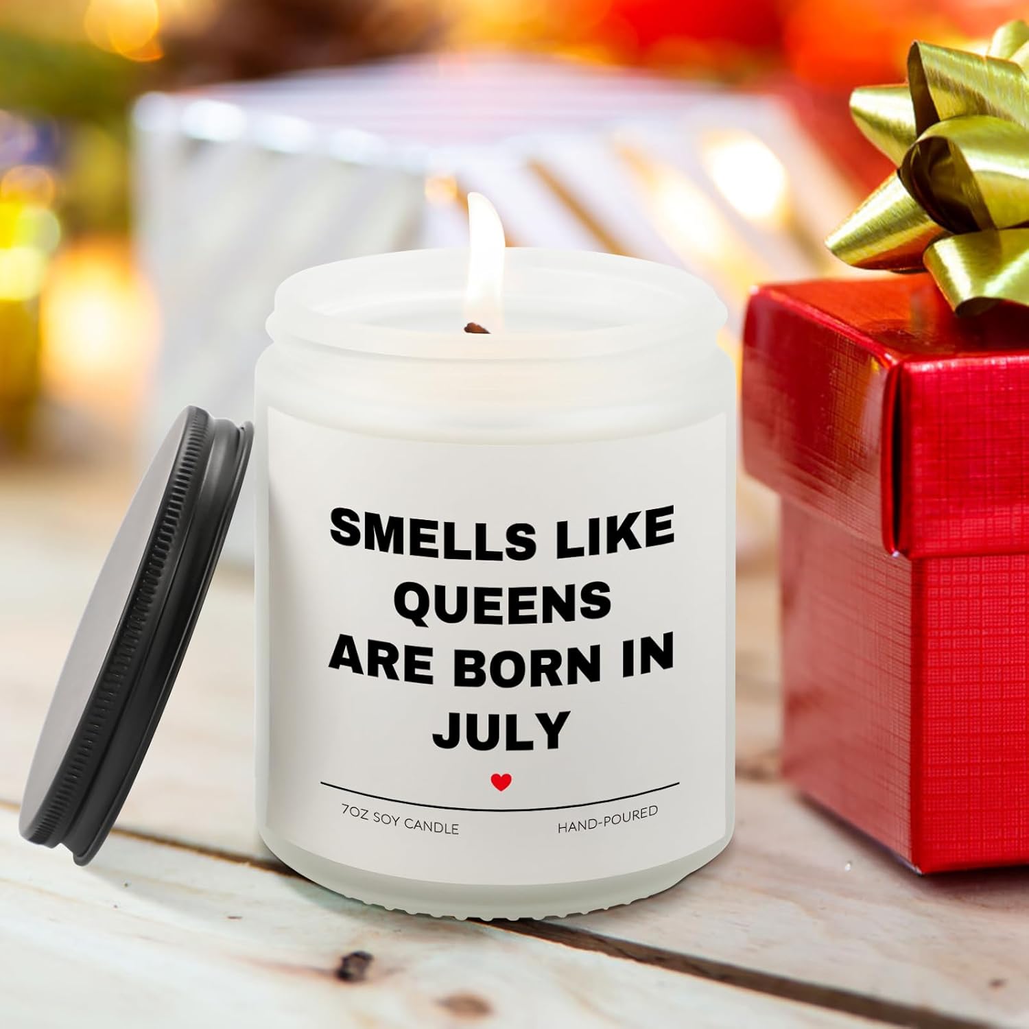 July Birthday Gifts for Women, Queens are Born in July Candle, 30th 40th 50th 60th Happy Bday Gift Idea for Girl Female Sister Mom Aunt Friend from Daughter Son Child Husband,7 OZ - Image 7