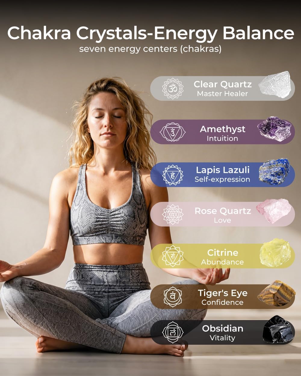 Chakra Bracelets Healing Crystals Set, Crystals and Healing Stones Reiki Energy Protection, Wooden Box, Mothers Day Birthday Gifts for Mom, Meditation Relax, Relief Anxiety Stress Gifts for Women - Image 4