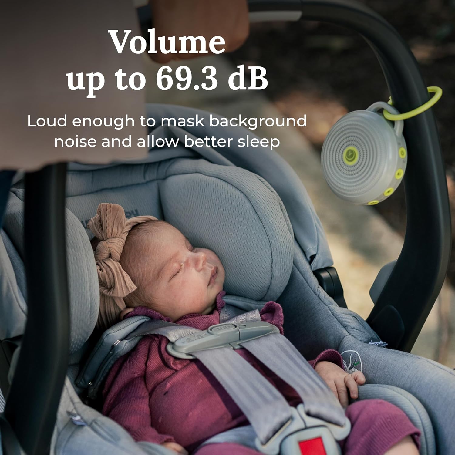 Yogasleep Hushh Portable White Noise Sound Machine for Baby, 3 Soothing Natural Sounds with Volume Control, Compact Size, Noise Canceling for Sleep Aid, Office Privacy, & Meditation, Registry Gift - Image 8