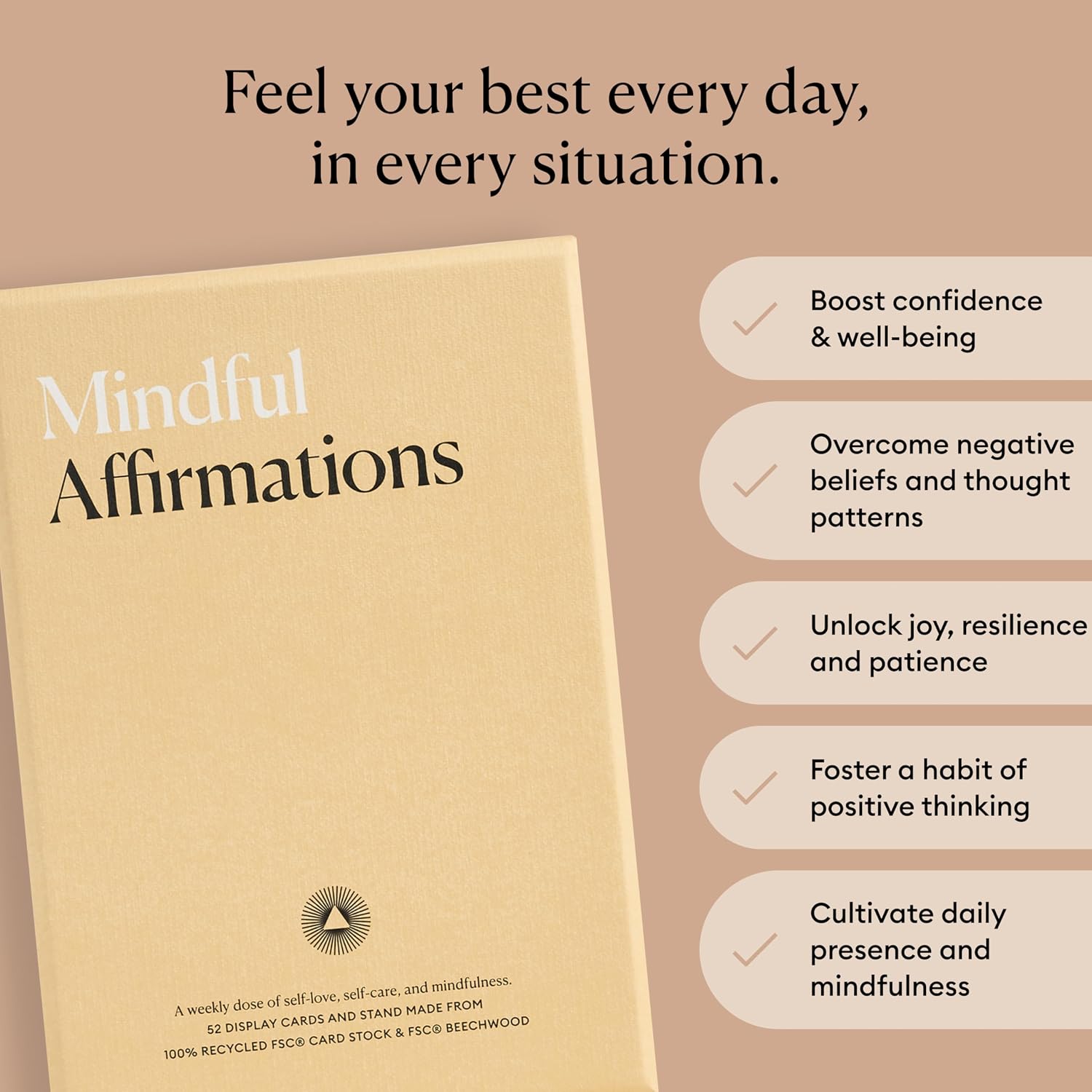 Intelligent Change Mindful Affirmations, 52 Positive Affirmation Cards for Women with Display Stand, Daily Affirmations for Inspiration, Mindfulness & Self Care, Unique Gifts for Women and Men - Image 3