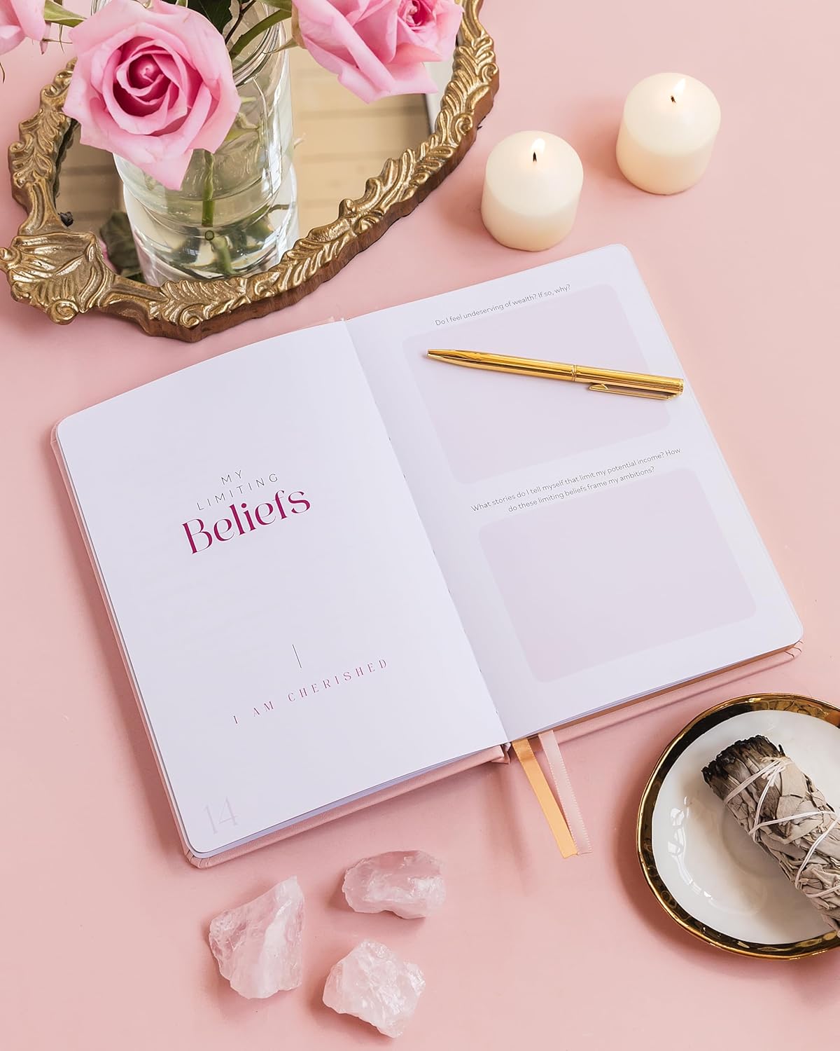Manifestation Journal - Worthy of Abundance - Manifest Rich Life, Develop Millionaire Money Mindset - Daily Guided Gratitude Luxury Miracle Planner with Prompts for Women & Men Gift - Image 8