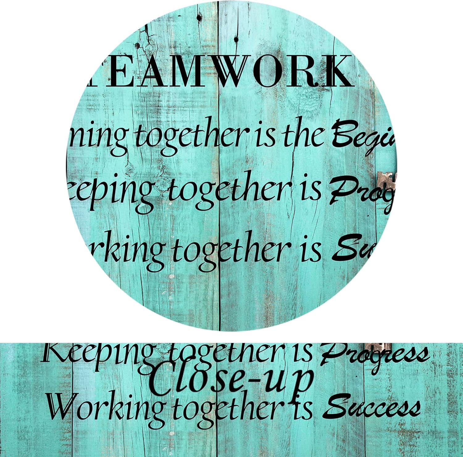 KREATIVE ARTS Large Teamwork Definition Office Quotes Sayings Words Art Wall Decals Canvas Quotes for Dorm Motivational Wall Art Success Quote Teal Pictures Ready to Hang 24x36in - Image 5