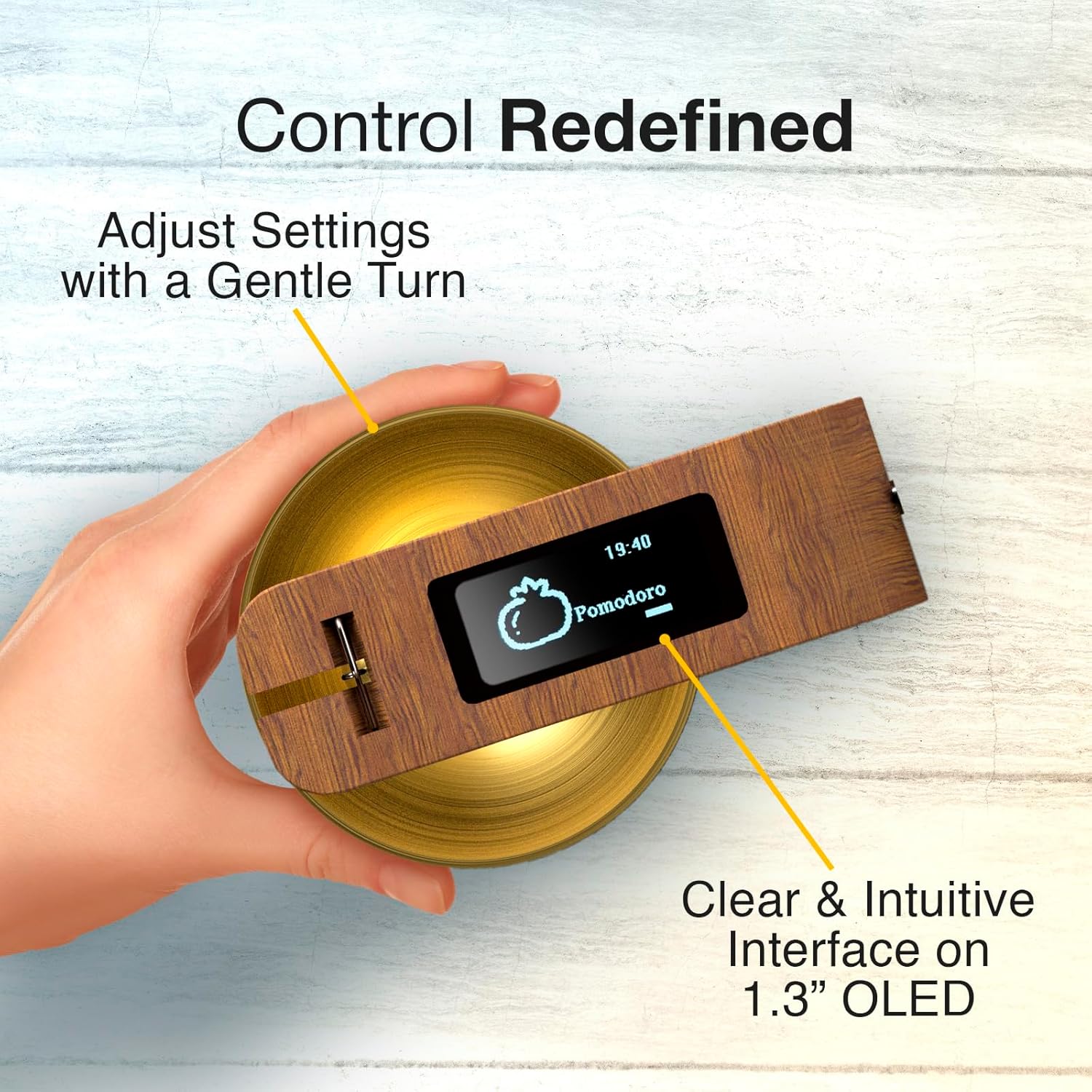 Pro Timer P2 - Elegant Wooden Pomodoro Timer - an Original Productivity Tool with Magnetic Memo Board – High-End Quality Desk Device for Focus, Meditation & Productivity - Ideal for Work & Study - Image 6