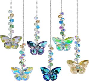 6PCS Crystal Butterfly Suncatchers ...