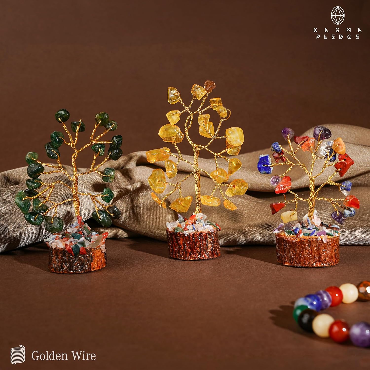 Crystal Tree Set of 12 Unique Birthday Gifts for Women, Sister, Mom, Home Office Decor, Shelf Desk Decoration for Positive Energy, Bring Good Luck, Money, Reiki Healing, Chakra Tree of Life Gift Sets - Image 7