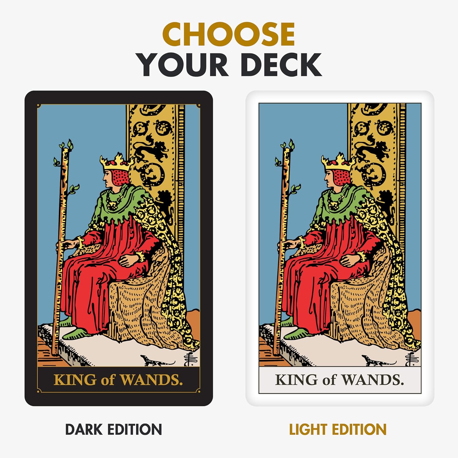 Wyspell Classic Tarot Cards for Beginners - Original Tarot Cards with Guide Book - Beginner Friendly - Traditional Tarot Deck (Dark) - Image 8