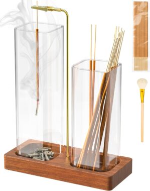 2 in 1 Incense Holder with Glass Ja...