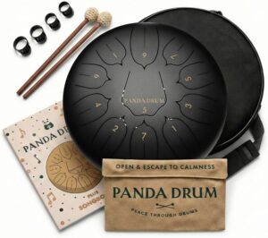Panda Drum Plus (Black) | Steel Ton...