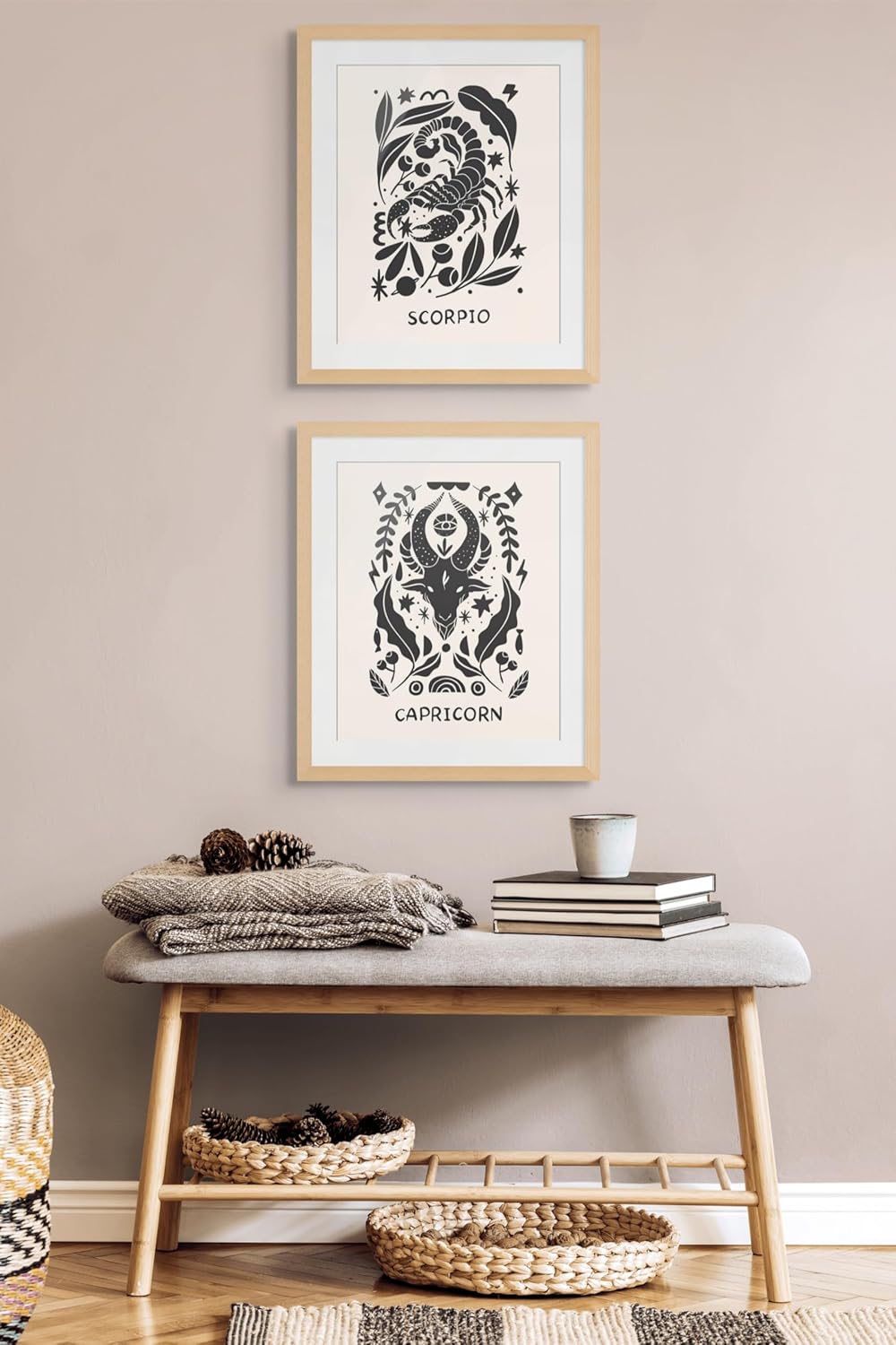 Everyday Designs Zodiac Wall Art - Scandinavian Astrology Decor, Celestial Wall Art, Zodiac Signs, Constellation Poster, Celestial Decor, Horoscope Posters - Unframed Set of 12 (11x14”) Prints - Image 6