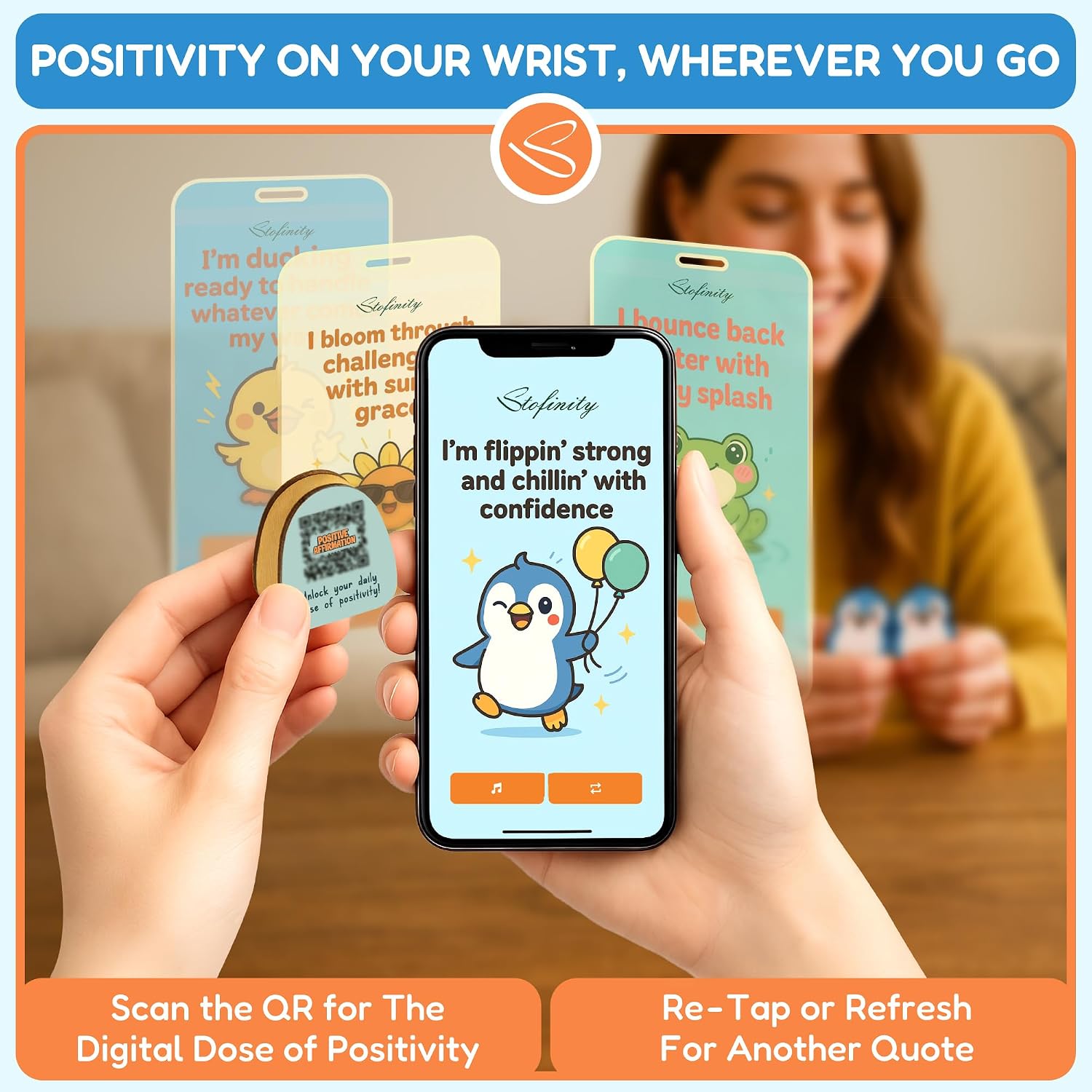 Stofinity Positive Penguin Gifts For Women - Daily Affirmation Cards For Teens, Emotional Support Inspirational Gift For Women Coworkers, Unique Teen Girl Gifts Trendy Stuff For Birthday, Christmas - Image 5
