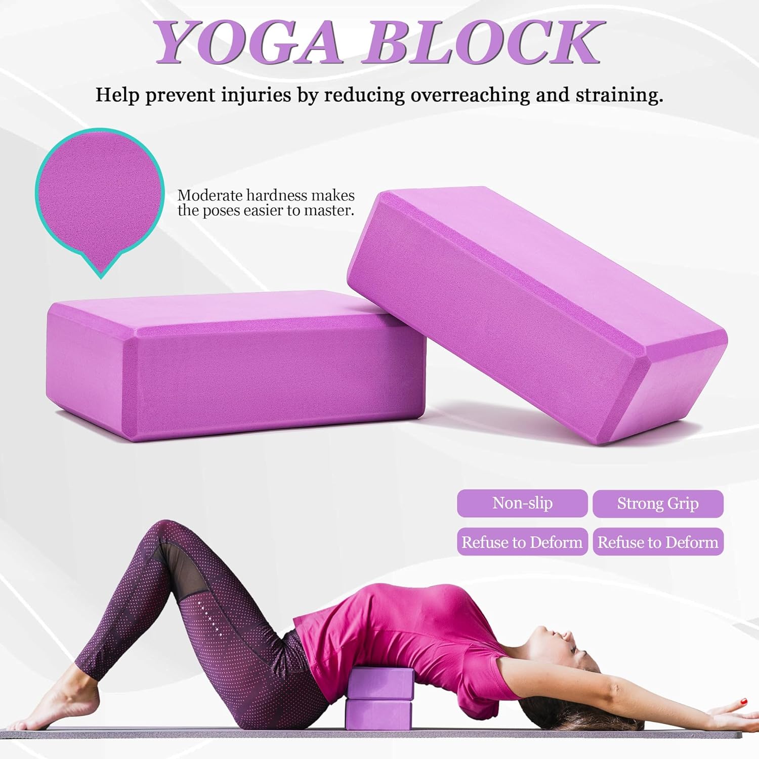 All in One Yoga Wheel Set, Soft Foam Roller Wheel for Back Pain & Stretching, Yoga Blocks 2 Pack with Strap, Trigger Point Therapy Massage Ball for Deep Tissue, Yoga Starter Kit for Beginner - Image 3