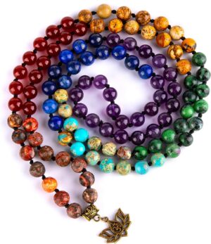 Bivei 7 Chakra 108 Mala Beads Brace...