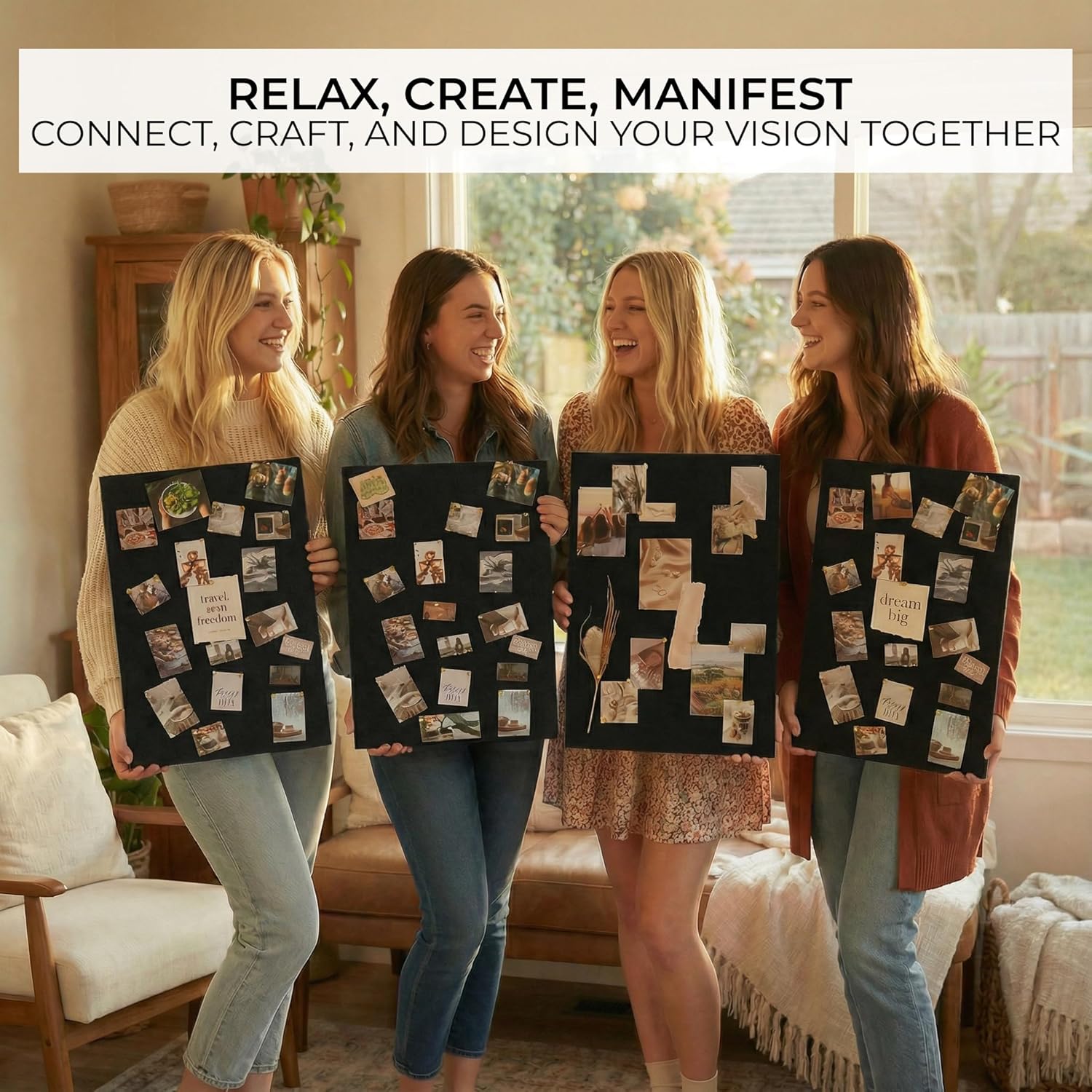 Inspirational Vision Board Kit – Complete Set with Vision Board Book & Felt Board, Motivational Pictures & Quotes to Map Your Goals & Dreams - The Perfect Supplies to Visualize Goal Setting & Success - Image 4