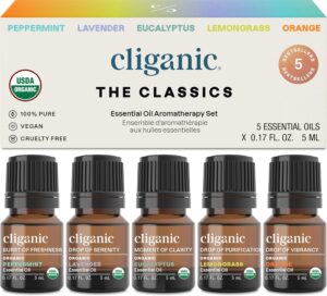 Cliganic Organic Essential Oils Set...