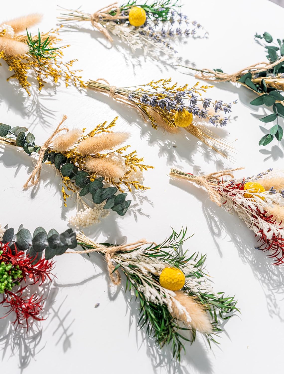 12 Kind Dried Flowers Set - Including Lavender, Eucalyptus, Wheat, Bunny Tails, Handmade for DIY Crafts, Vase Decor, Wedding/Home/Birthday/Seasonal Decor - Image 8