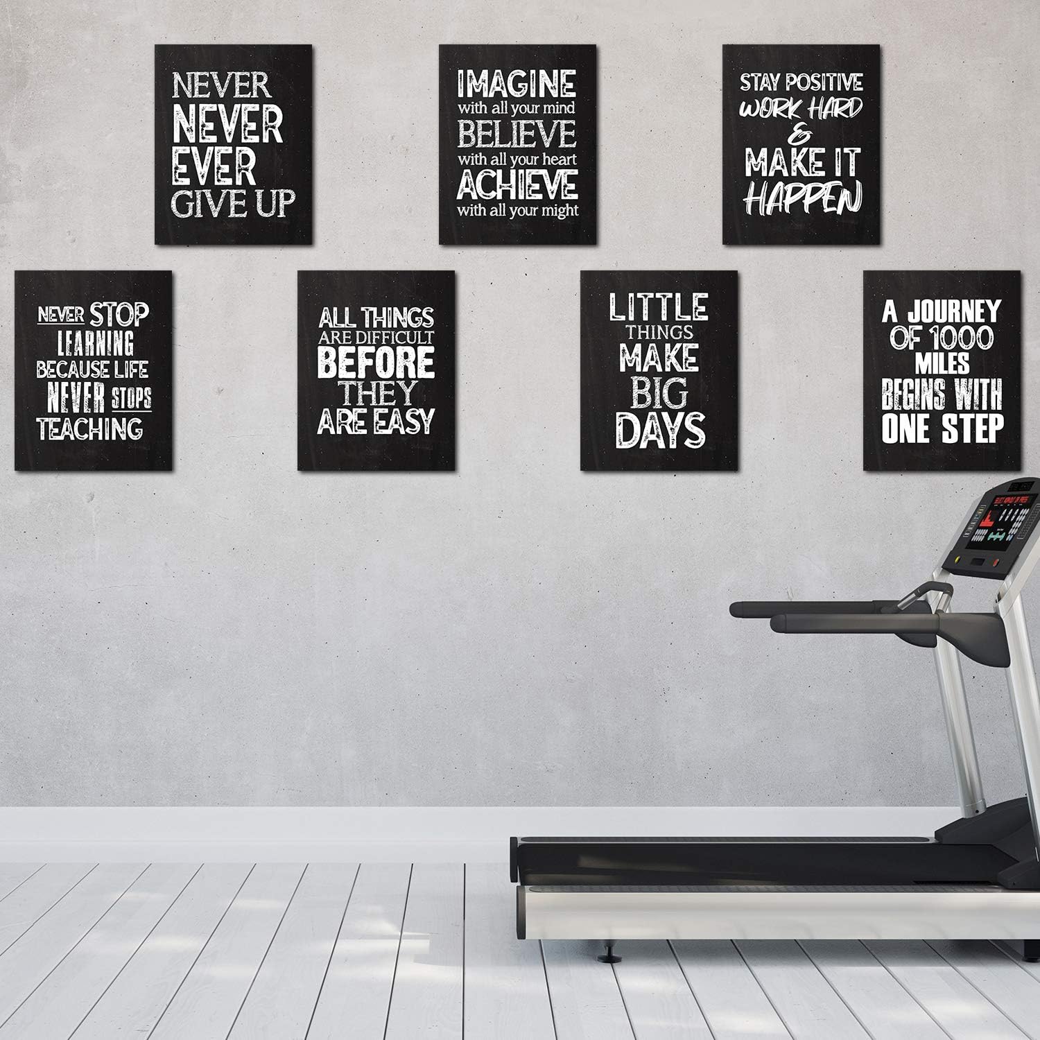 10 Pieces Inspirational Wall Poster Positive Quote Posters Wall Decor Affirmation Art Posters with 80 Glue Point Dots for Classroom Living Room Office Walls Decorations (Black White, 11 x 14 Inch) - Image 5