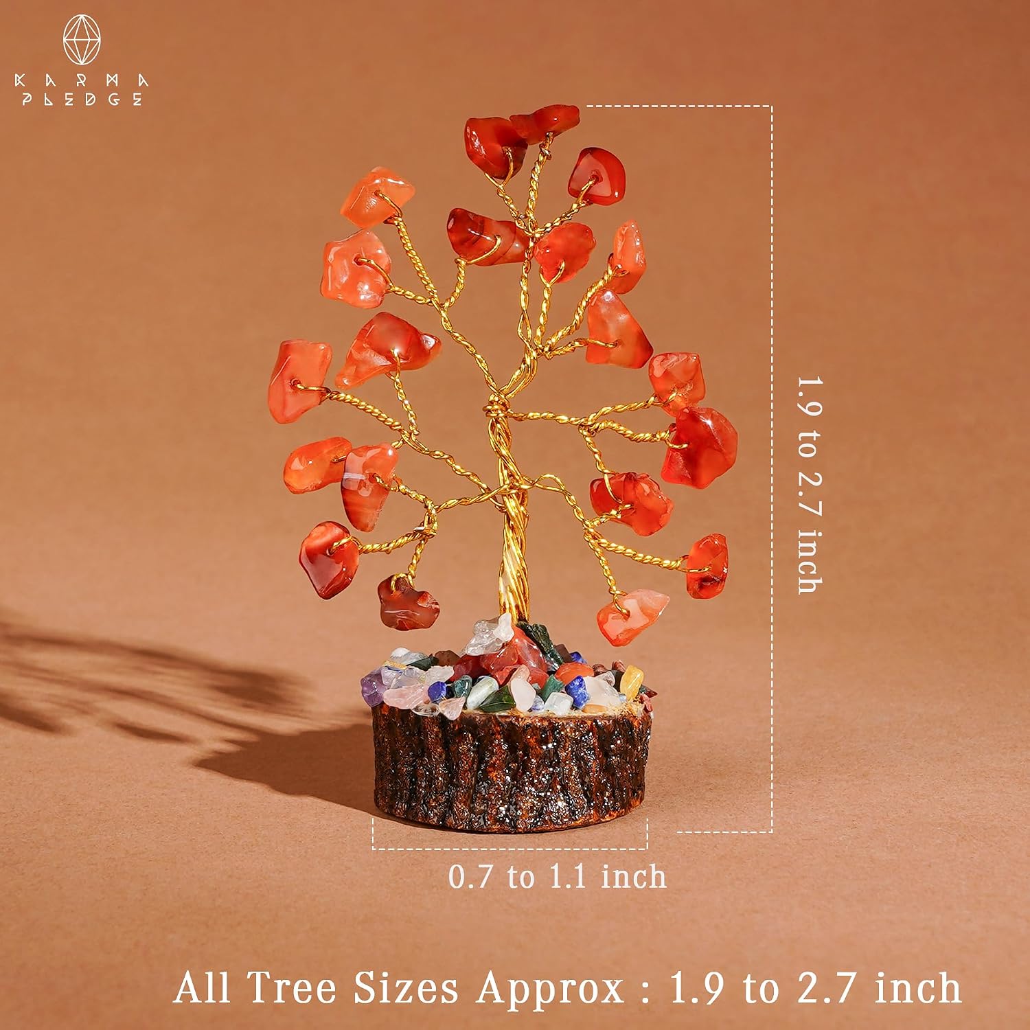 Crystal Tree Set of 12 Unique Birthday Gifts for Women, Sister, Mom, Home Office Decor, Shelf Desk Decoration for Positive Energy, Bring Good Luck, Money, Reiki Healing, Chakra Tree of Life Gift Sets - Image 3