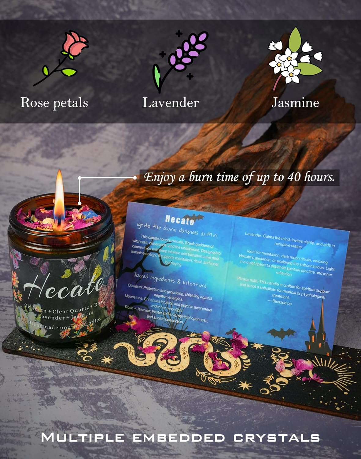 Hecate Scented Candle, Altar, Lavender Devotional Candle, Incense, Meditation, Rituals, Large Votive. (Hecate) - Image 5