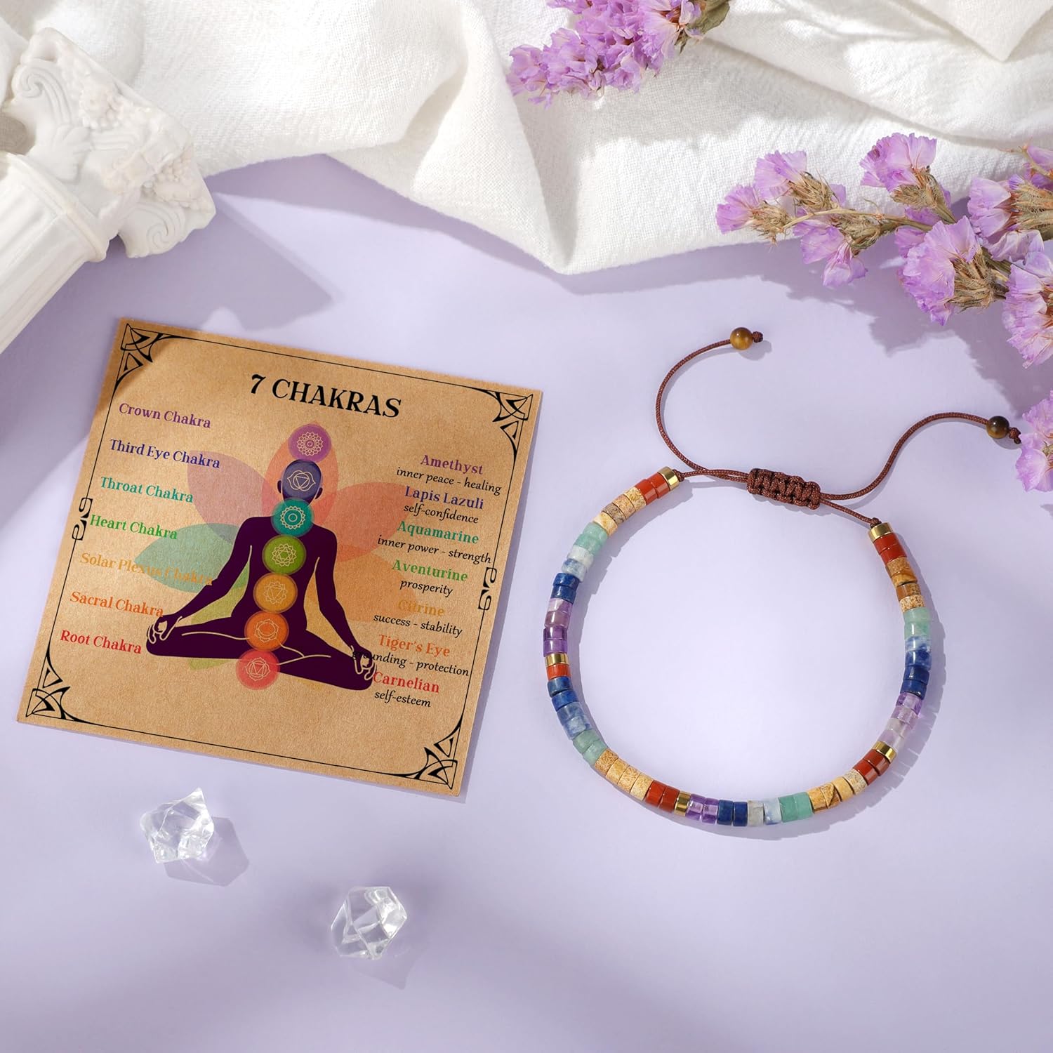 JoycuFF Gifts for Women Inspirational Gifts for Teen Healing Natural Stone Bracelets for Women Friends Sister - Image 3