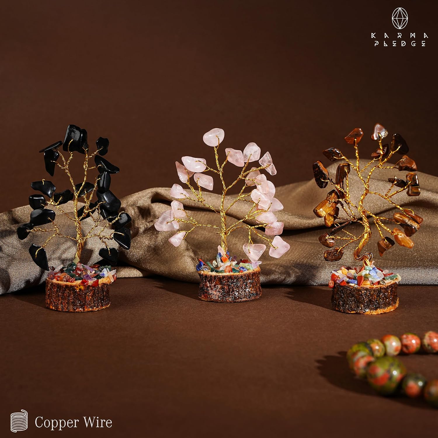 Crystal Tree Set of 12 Unique Birthday Gifts for Women, Sister, Mom, Home Office Decor, Shelf Desk Decoration for Positive Energy, Bring Good Luck, Money, Reiki Healing, Chakra Tree of Life Gift Sets - Image 8