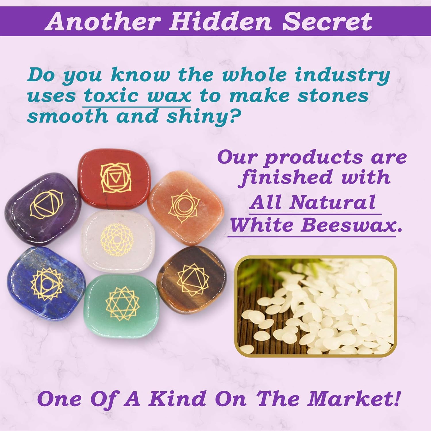 NatureWonders All Natural Chakra Stone Set with Information Brochure & Travel Pouch - Healing Crystals, Polished Palm Stone, Meditation, Reiki, Energy - Image 5