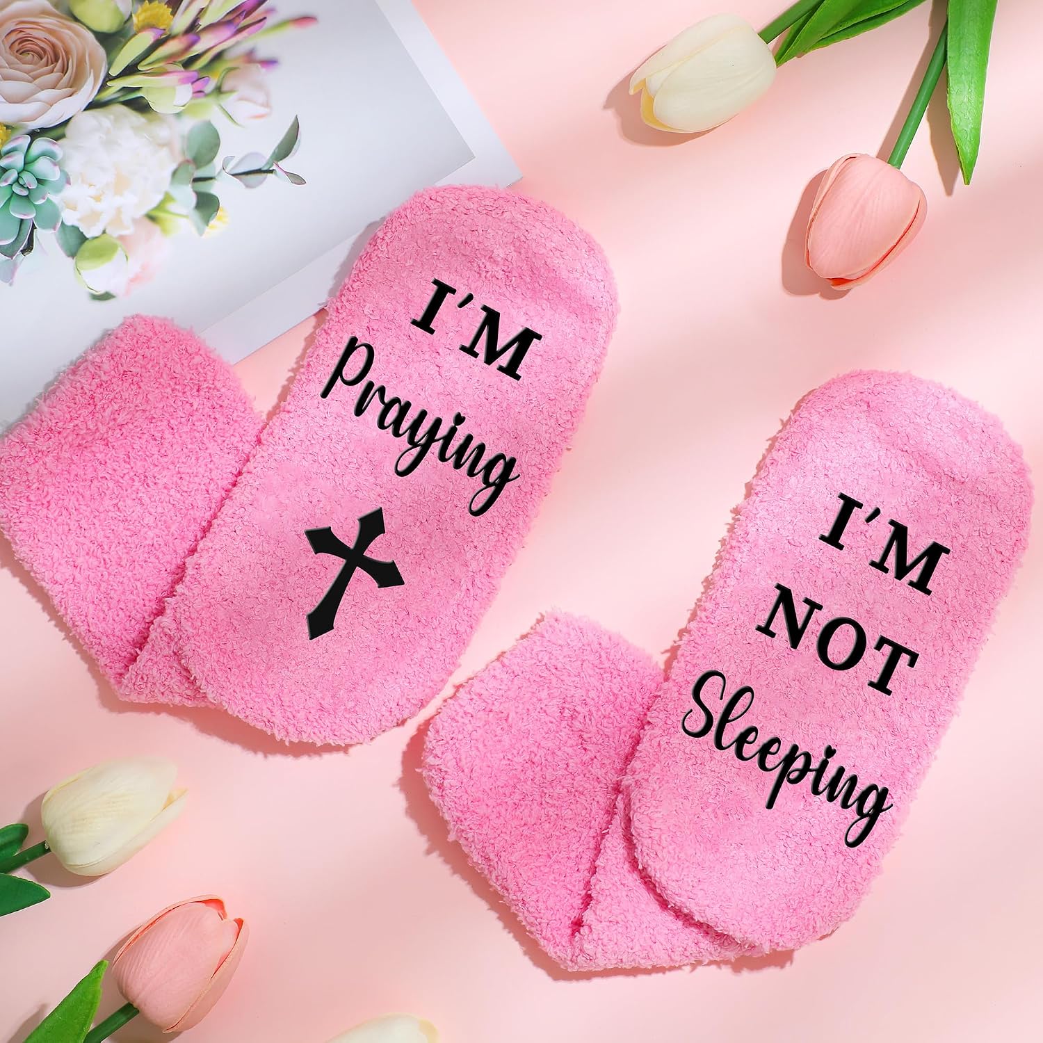 Christian Gifts for Women Faith Based Gift Inspirational Gifts for Women Birthday Unique Catholic Gift Bible Accessories Inclue Bible Verse Jar Butterfly Decorations Socks Glass Can Candles Tote Bag - Image 7