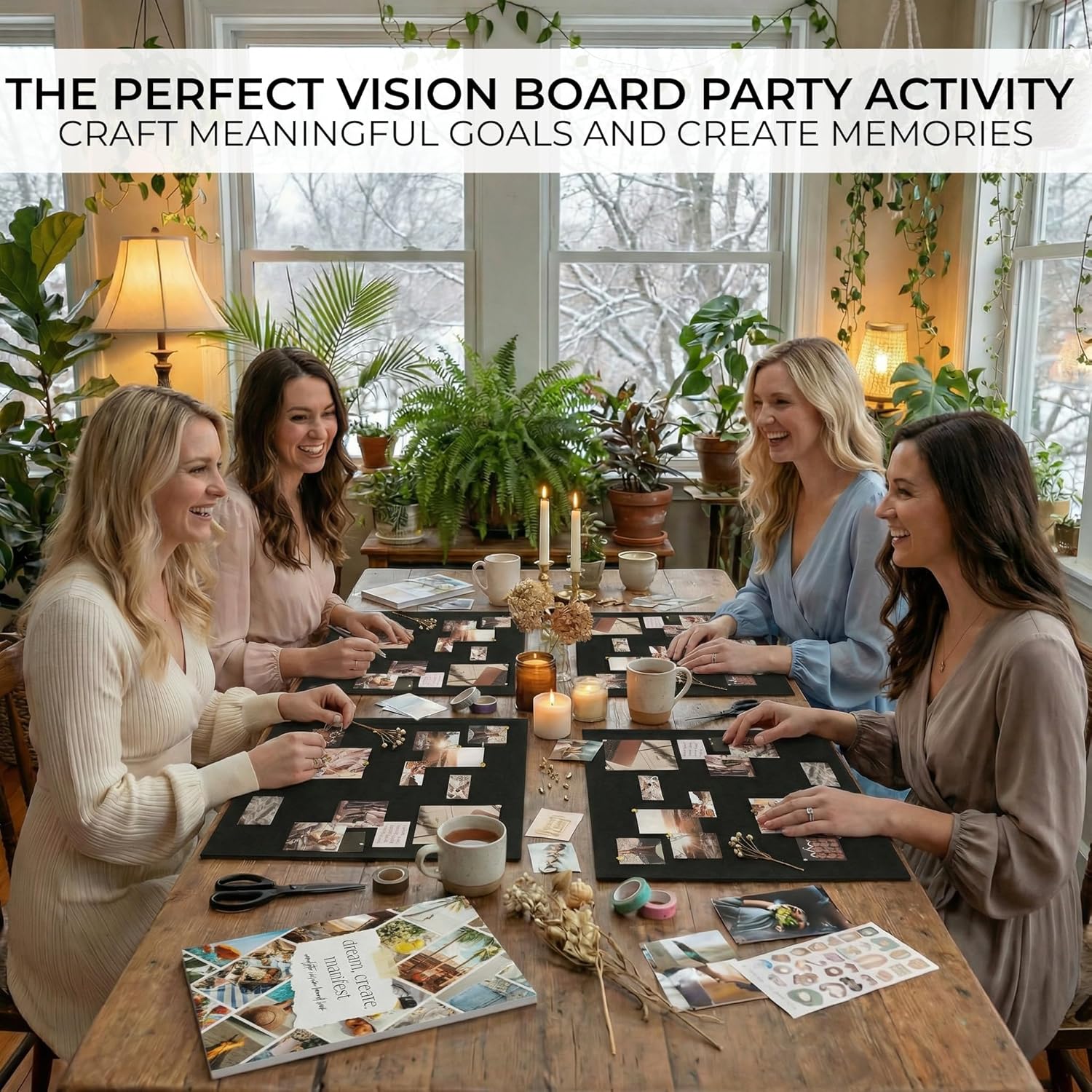 Inspirational Vision Board Kit – Complete Set with Vision Board Book & Felt Board, Motivational Pictures & Quotes to Map Your Goals & Dreams - The Perfect Supplies to Visualize Goal Setting & Success - Image 2